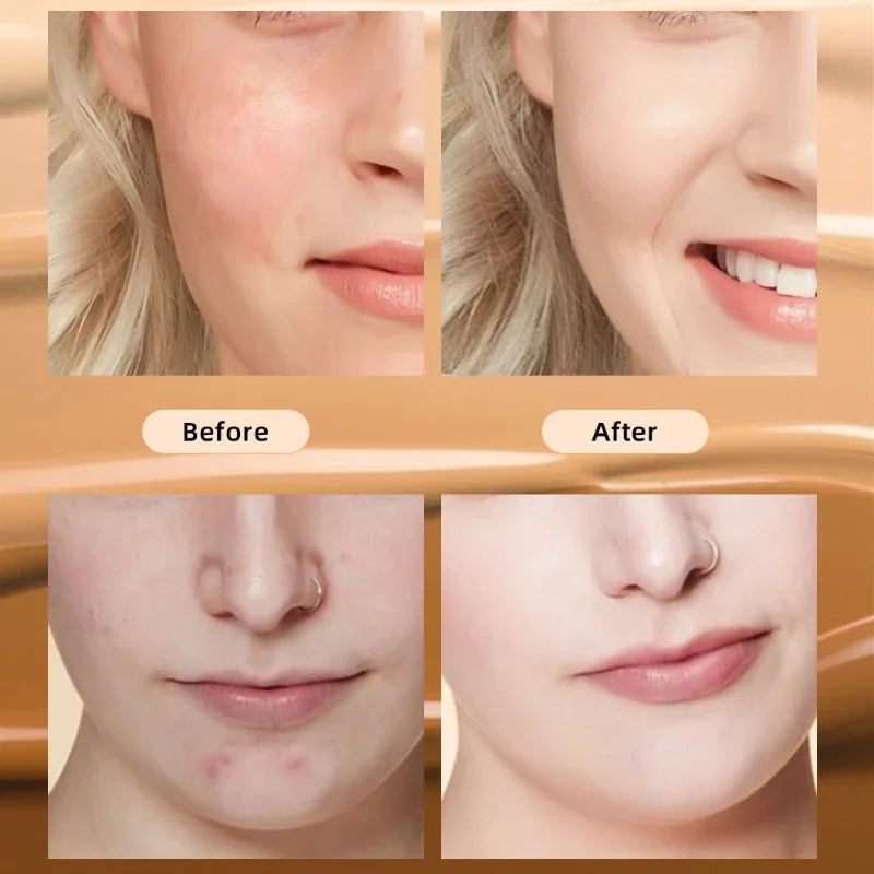 Liquid Foundation Cream Concealer Stick 6 Color Moisturizing Full Coverage Oil-control Natural Lasting Concealer BB Cream Makeup Qme