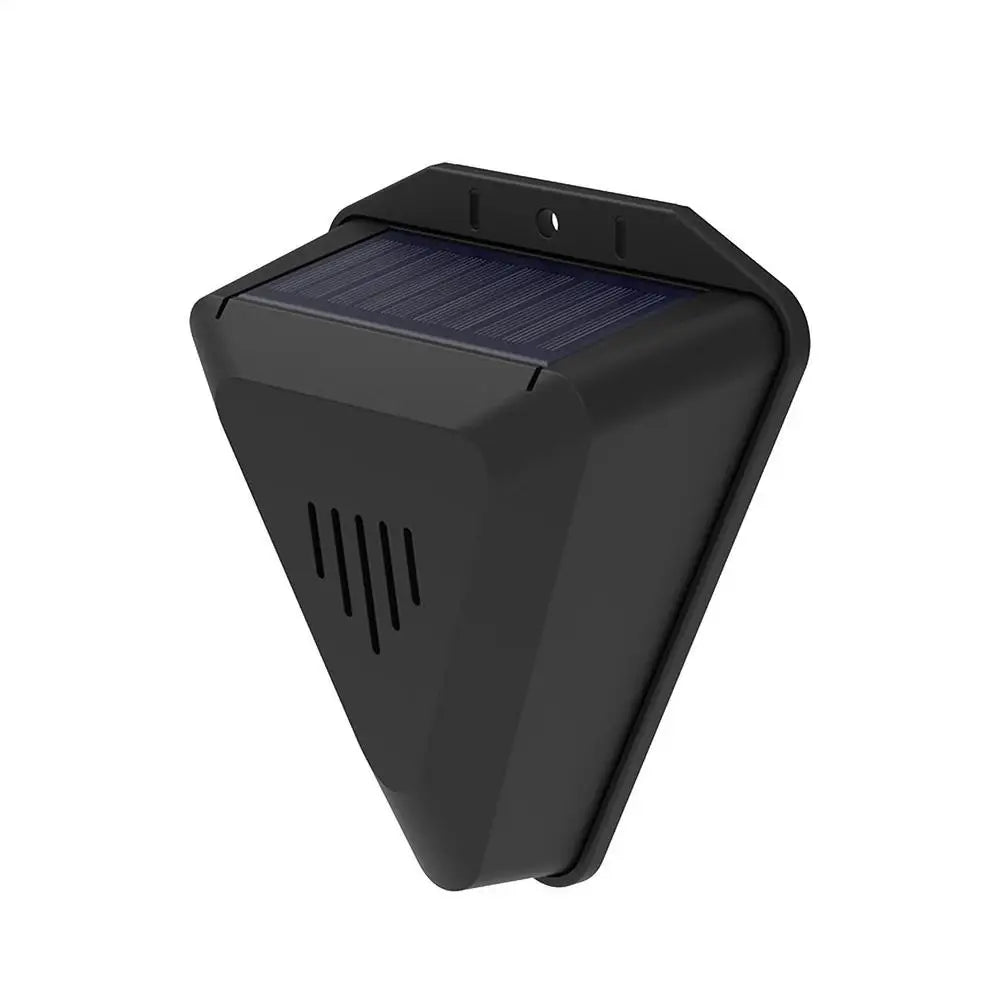 Animal Repellents Outdoor Hang Solar Bird Repellents Bird Repeller Solar Powered Animal Repeller with 13 Modes Sound Playback Qme Black