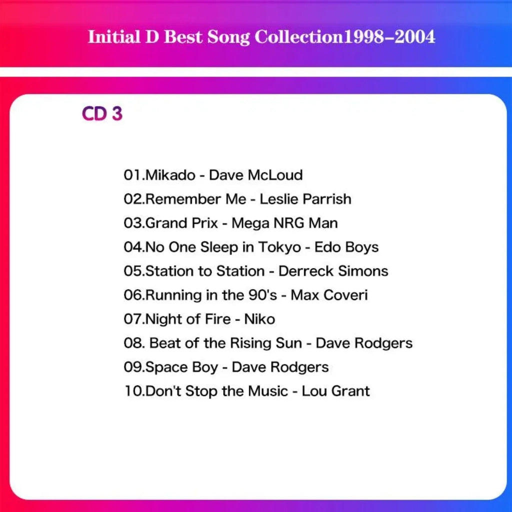 Classic Anime Soundtrack Greatest Hits Collection CD Only 3CD Set 1998-2004 Popular Tracks Included, for Music Lovers Collection Qme