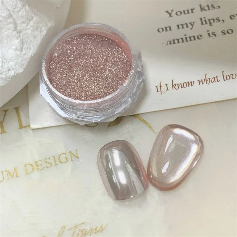 Manicure Super Flash Rich In Pigment Sparkling Mirror Effect Nails Shining Summer Nail Mirror Powder Metal Nail Art Tools Qme A6
