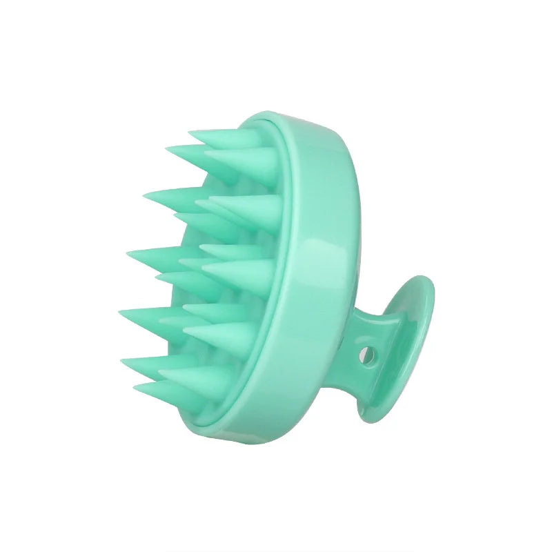 1pc Silicone Scalp Massage Comb Handheld Round Soft Shampoo Brush Portable Hair Clean Tool Hair Care Women Beauty Bathroom Combs Qme