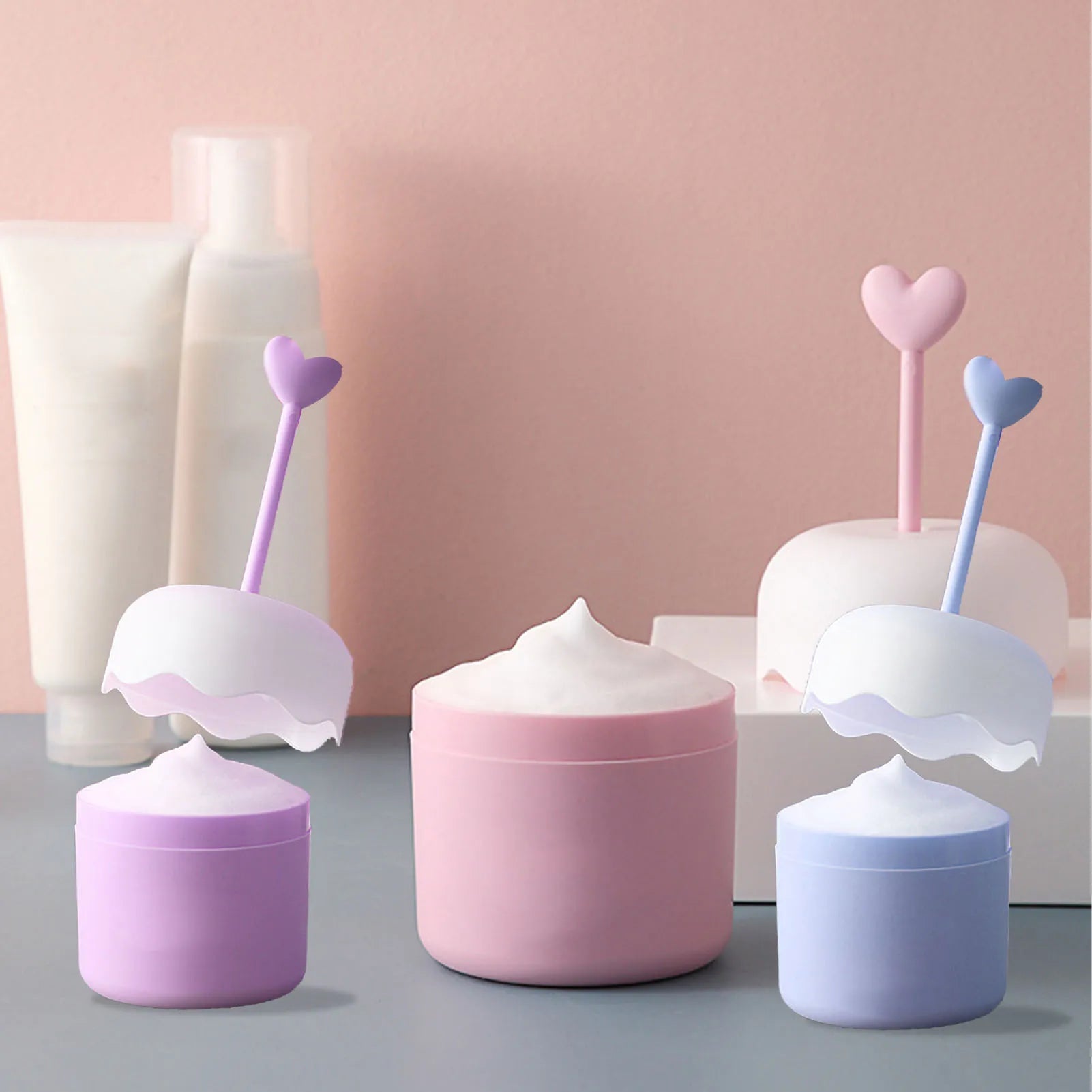 Bubble Foamer Device Facial Cleanser Foam Maker Cup Portable Press Lovely Cleanser Bubble Foaming Device Cleanser Foam Maker Cup Qme