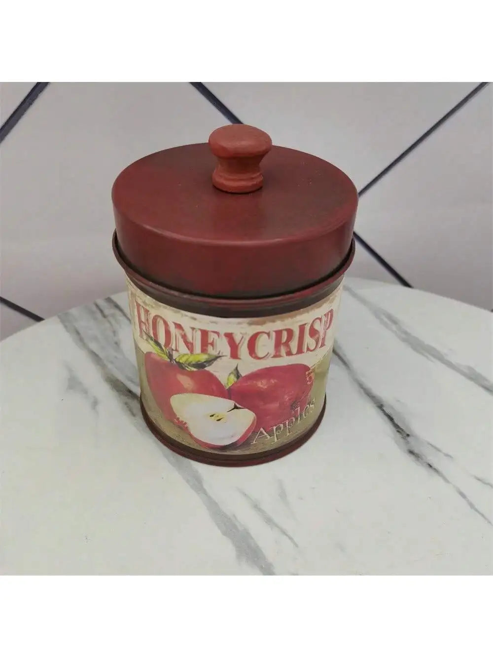 Creative Retro Vintage Storage Lid Iron Bucket Bar Display Ornaments Qme red
