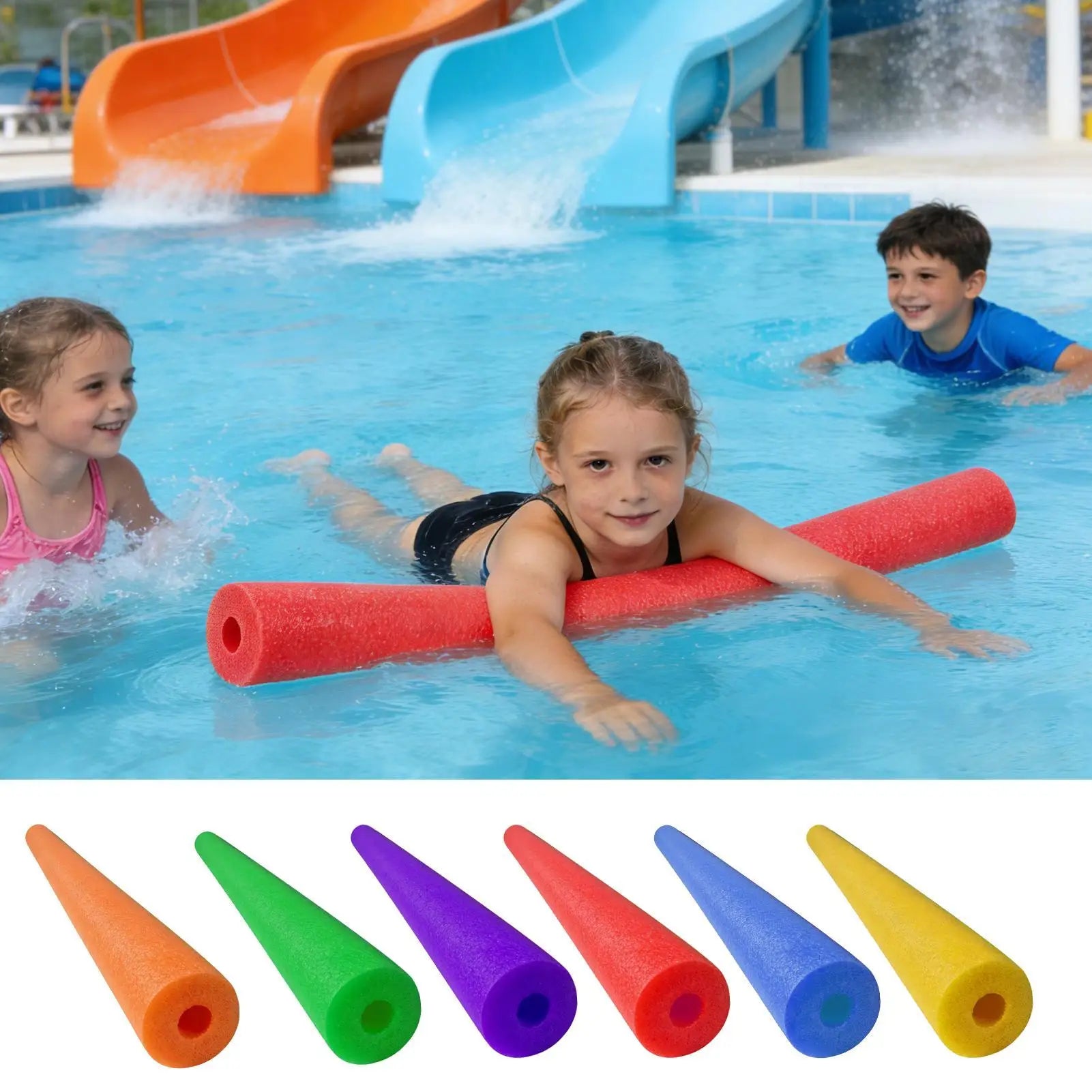 2026 Floating Pool Noodles Colorful Soft Foam Floating Exercise Aid Pool Noodles Tube for Aerobics Craft Projects Parties Water Qme