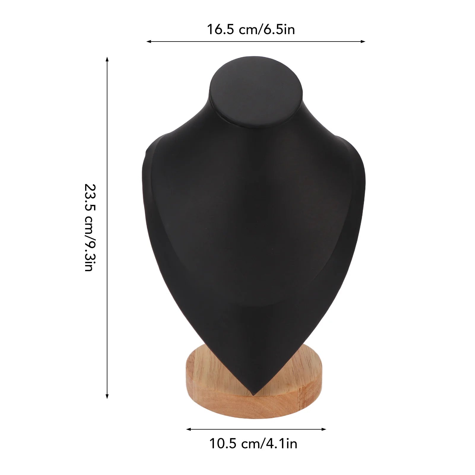 Necklace Display Holder Multipurpose Elegant Wood Jewelry Bust Stand for Home Jewelry Store Trade Show Qme