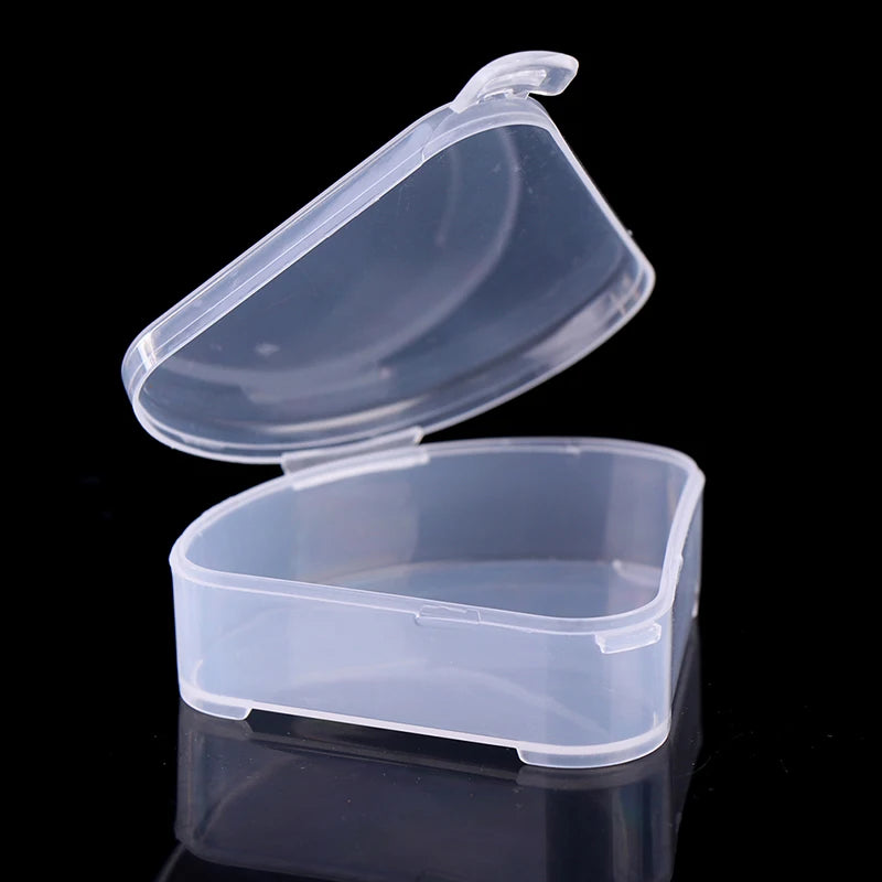Portable Triangle Sponge Transparent Cosmetic Bag Makeup Puff Box Qme