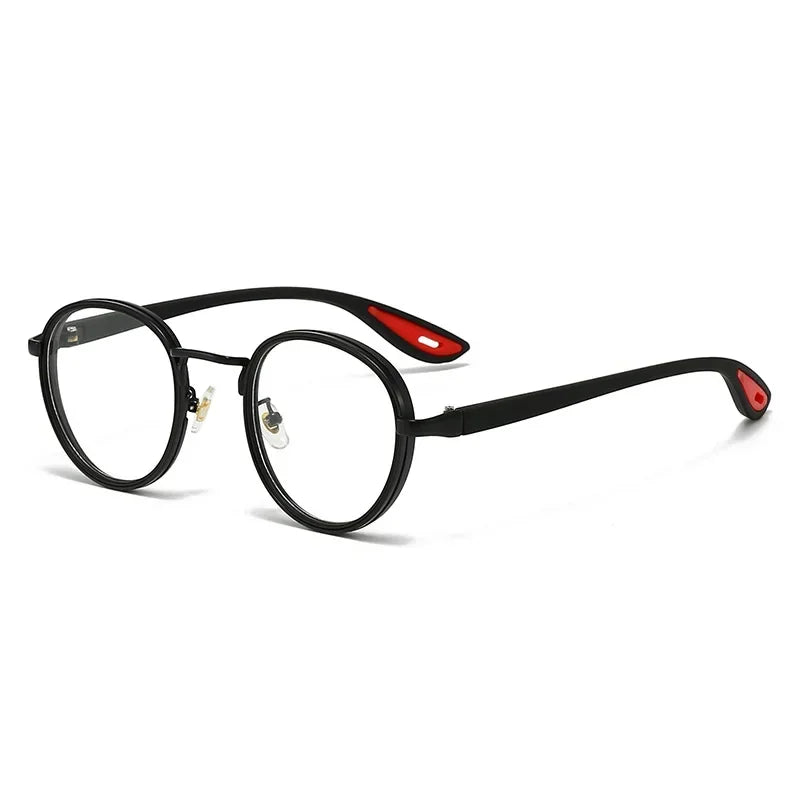 Men's Retro Round Driving Polarized Finished Myopia Lenses Titanium Sunglasses High Quality UV Protection Glasses Qme HT