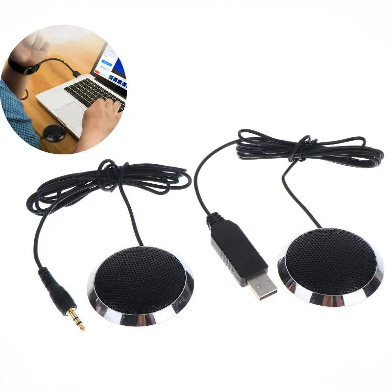 Omnidirectional USB Conference Microphone Condenser Desktop Use Qme