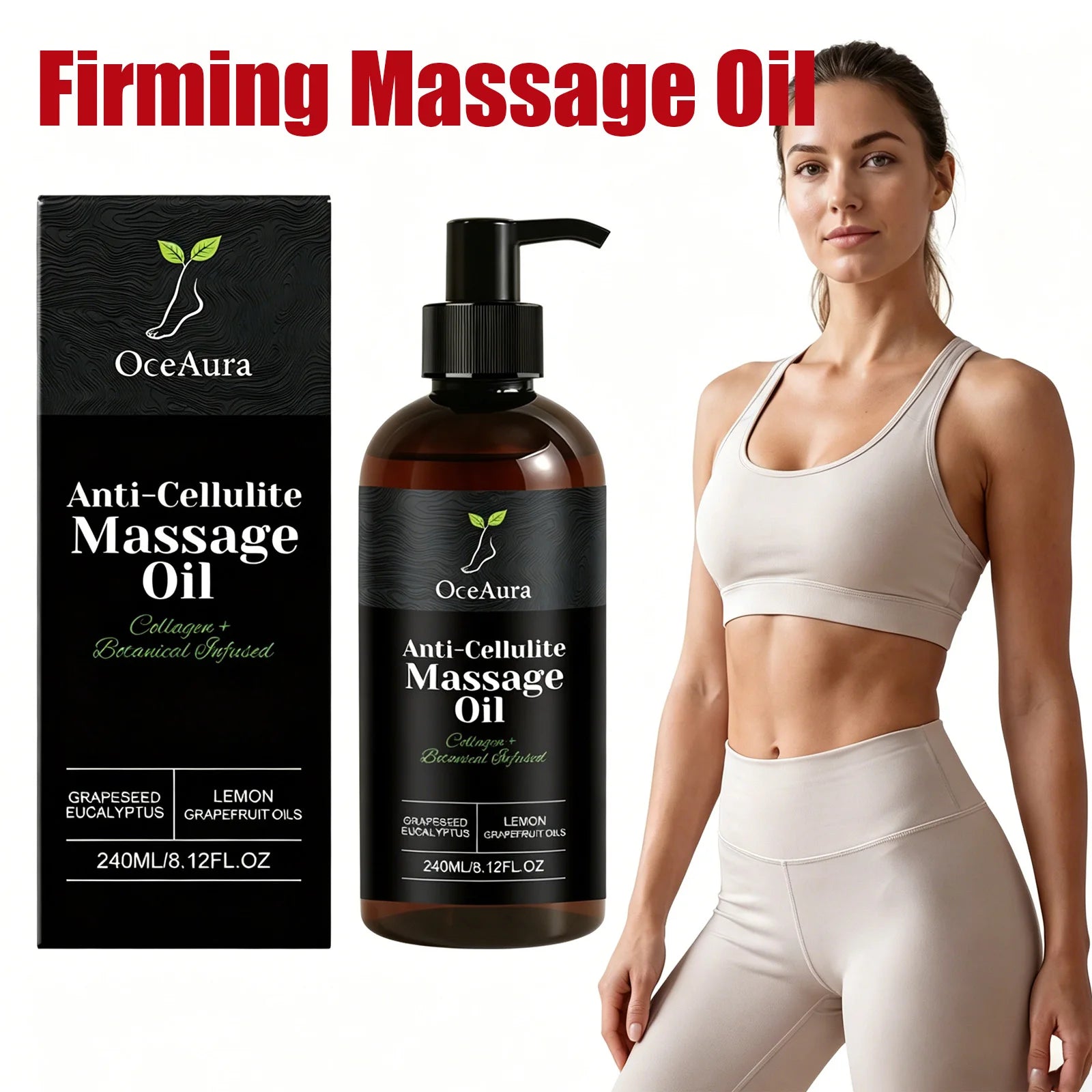 Collagen Firming Massage Oil Thigh Firming Nourishing Dry Skin Glowing Soothing Smoothing Tightening Body Oil for Daily Use Qme