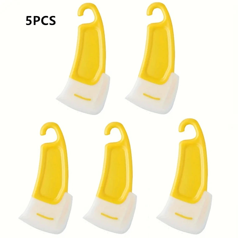 Silicone Pan Scraper -Effective Cleaning Tool For Pans Fry Pans Dishes And Pots Essential Kitchen Cleaning Supply Scraper Qme 5PCS