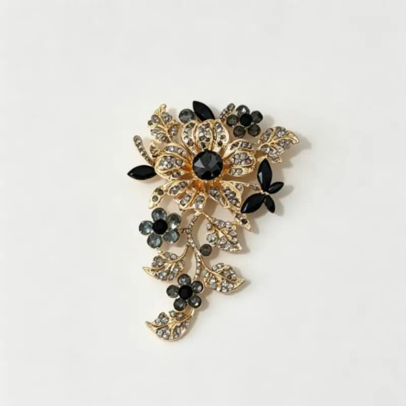Elegant Crystal Tulip Brooch - Sparkling Pearl & Rhinestone Flower Corsage for Women, Perfect Party Jewelry Gift Qme style 4