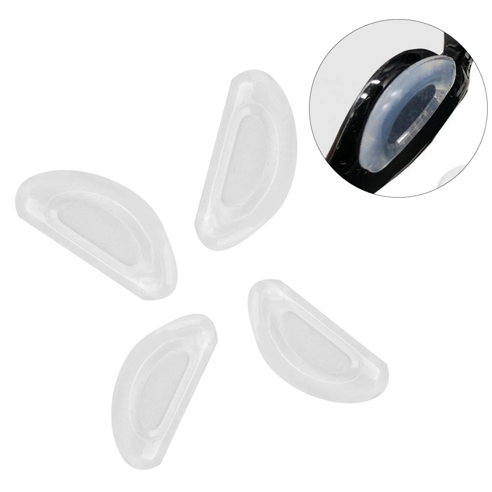 Glasses Accessories 20 Pairs Mini Glasses Nose Pads Silicone Non-Slip Nose Pads for Eyeglasses Sunglasses (Transparent white) Qme