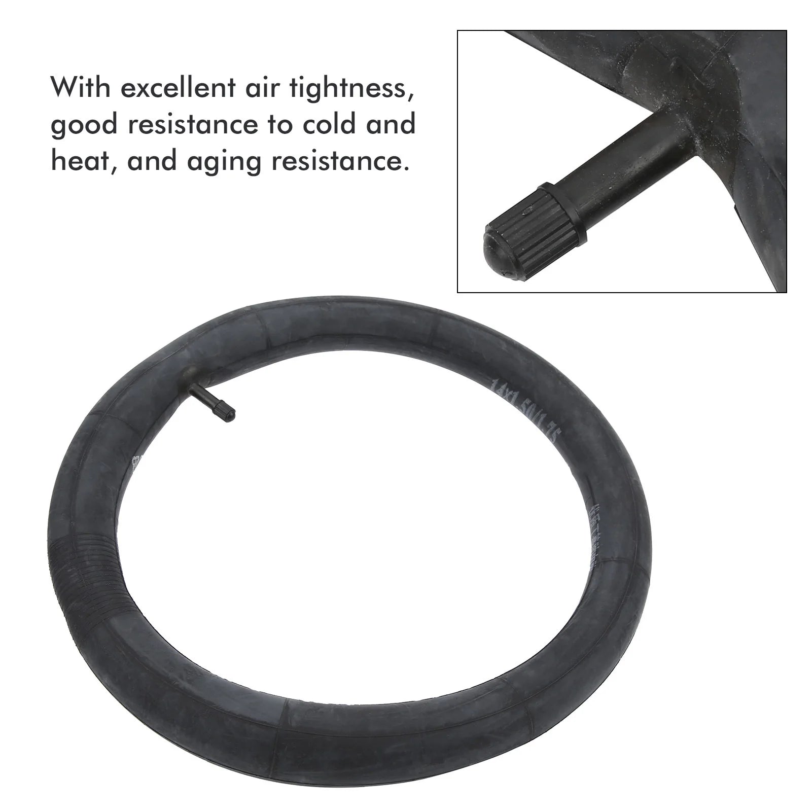 14x1.50‑1.75 Folding Bike Inner Tubes with Schrader Valve 14inch Butyl Rubber Inner Tubes 14inch Inner Tubes for Folding Bikes Qme