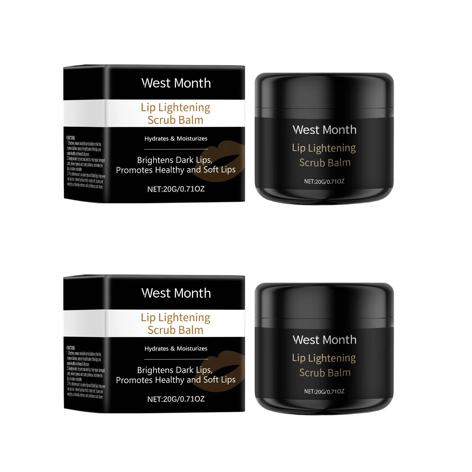 Lip Scrub Exfoliator Hyaluronic Acid Moisturizing Dead Skin Removal Fade Lip Lines Reduce Melanin Nourishing Chapped Lip Care Qme 2Pcs
