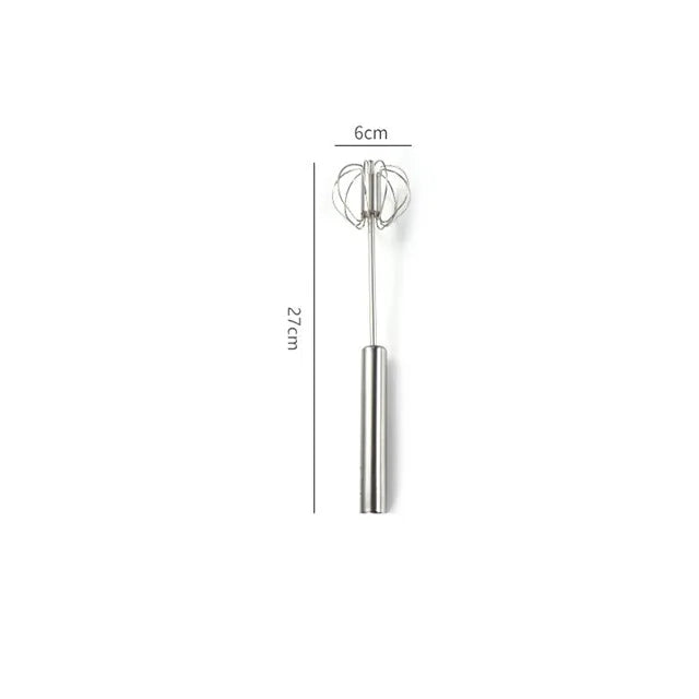 Semi-automatic Egg Beater 304 Stainless Steel Egg Whisk Manual Hand Mixer Self Turning Egg Stirrer Kitchen Accessories Egg Tools Qme S