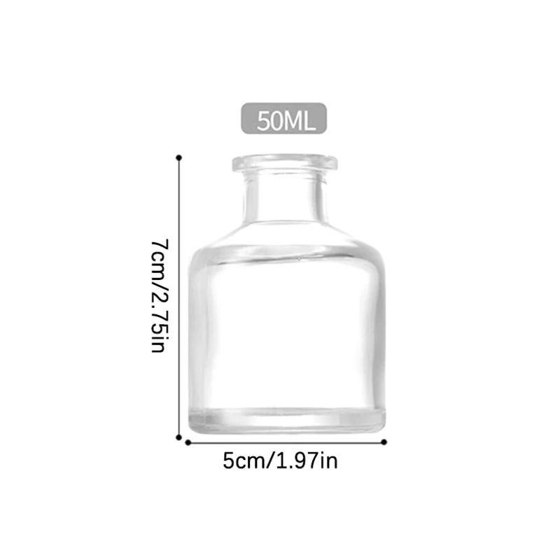 Glass Reed Diffuser Bottle Home Fragrance Container Essential Oils Qme