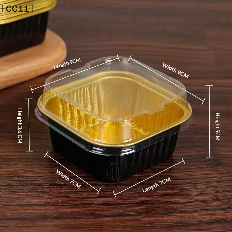 10 20 Food Grade Square Dessert Boxes Clear Lids Perfect Mousse Cake Qme
