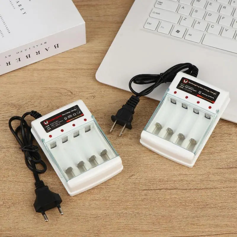 4 Slot AA AAA 1 2V Battery Charger Independent Charging EU US Plug Qme