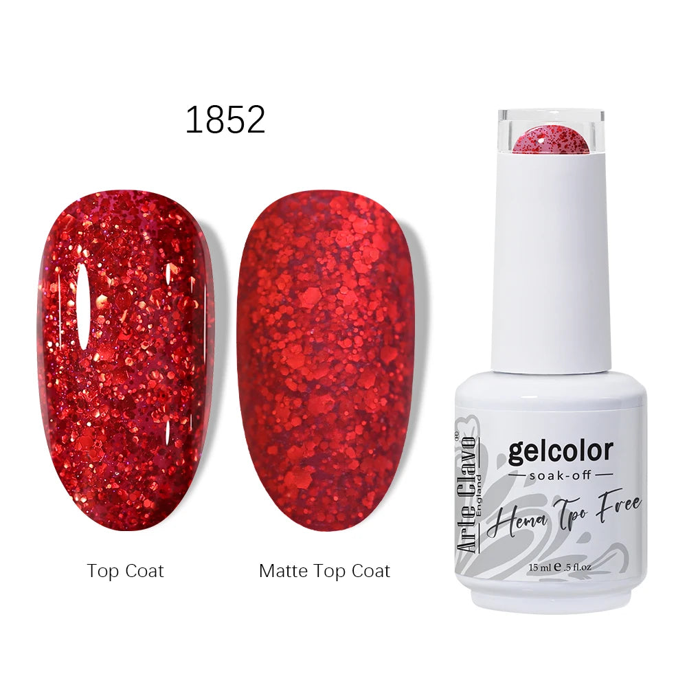 Arte Clavo Red Series Gel HEMA TPO Nail Polish Winter Dark Art