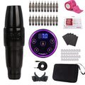 Brand New MINI PMU Permanent Makeup Tattoo Pen Machine Gun Kit Set Rotary Swiss Motor For Eyebrow Lip With Carry Case Box Supply Qme Black Kit BK