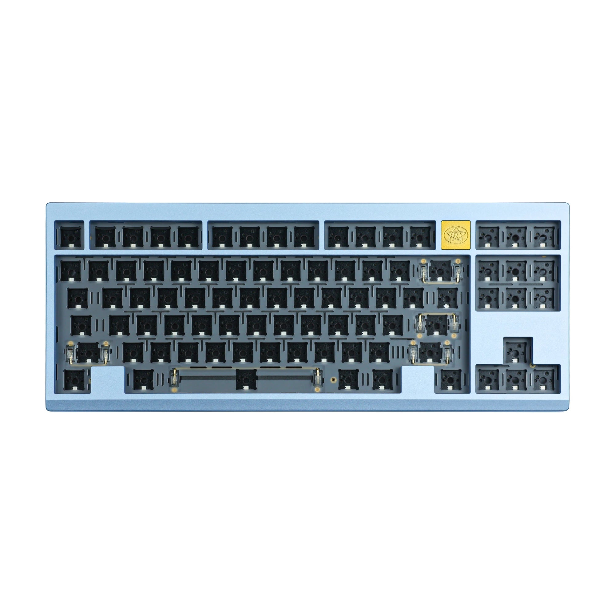 CHOSFOX LEO80 Keyboard Kit Hot-Swap Mechanical Gaming Three Modes Keyboard Kit Wired USB Type-C Wireless 2.4GHz Qme Blue