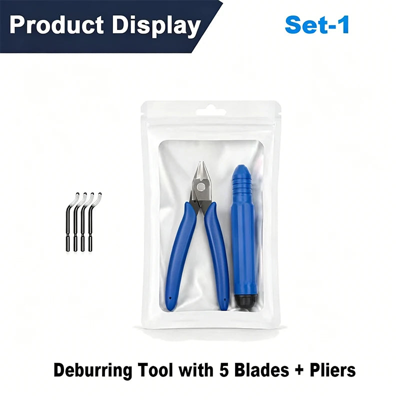 3D Printing Tool Deburring Knife Diagonal Pliers for PLA/PETG Materials Rotating Deburring Blade 3D Printer Parts DIY Tools Qme Set 1 No plug