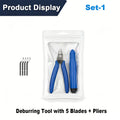 3D Printing Tool Deburring Knife Diagonal Pliers for PLA/PETG Materials Rotating Deburring Blade 3D Printer Parts DIY Tools Qme Set 1 No plug