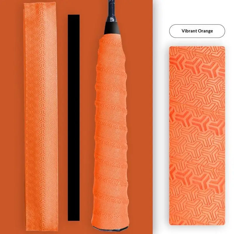 Badminton Hand Rubber Anti-slip Racket Grip Sport Overgrip Tape Qme Orange