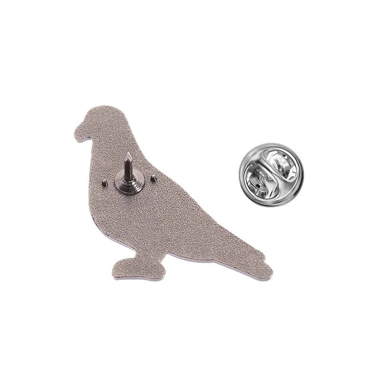 Cute Pigeon Enamel Pin Cartoon Bird Brooch Funny Peace Pigeon Lapel Pin for Bag Badge Fashion Jewelry Gift for Kids Friends Qme