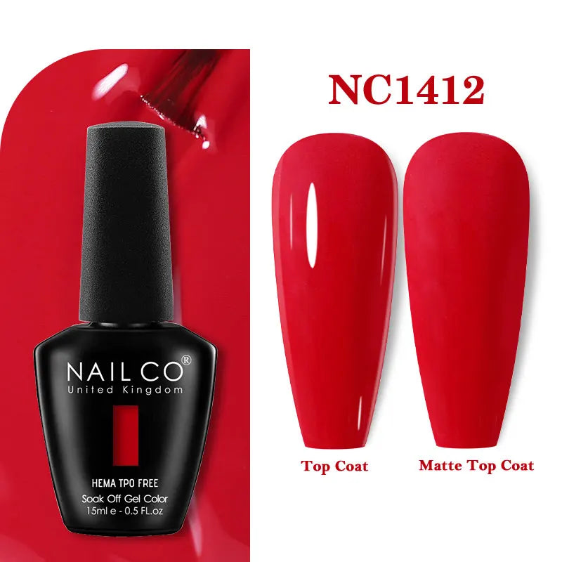NAILCO Coat Base Gel Nail Polish Nails Art Semi Permanent Lacquer Qme 1412