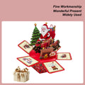 Merry Christmas 3D Cards Popup Santa Festive Greeting Hexagonal Qme China Mainland