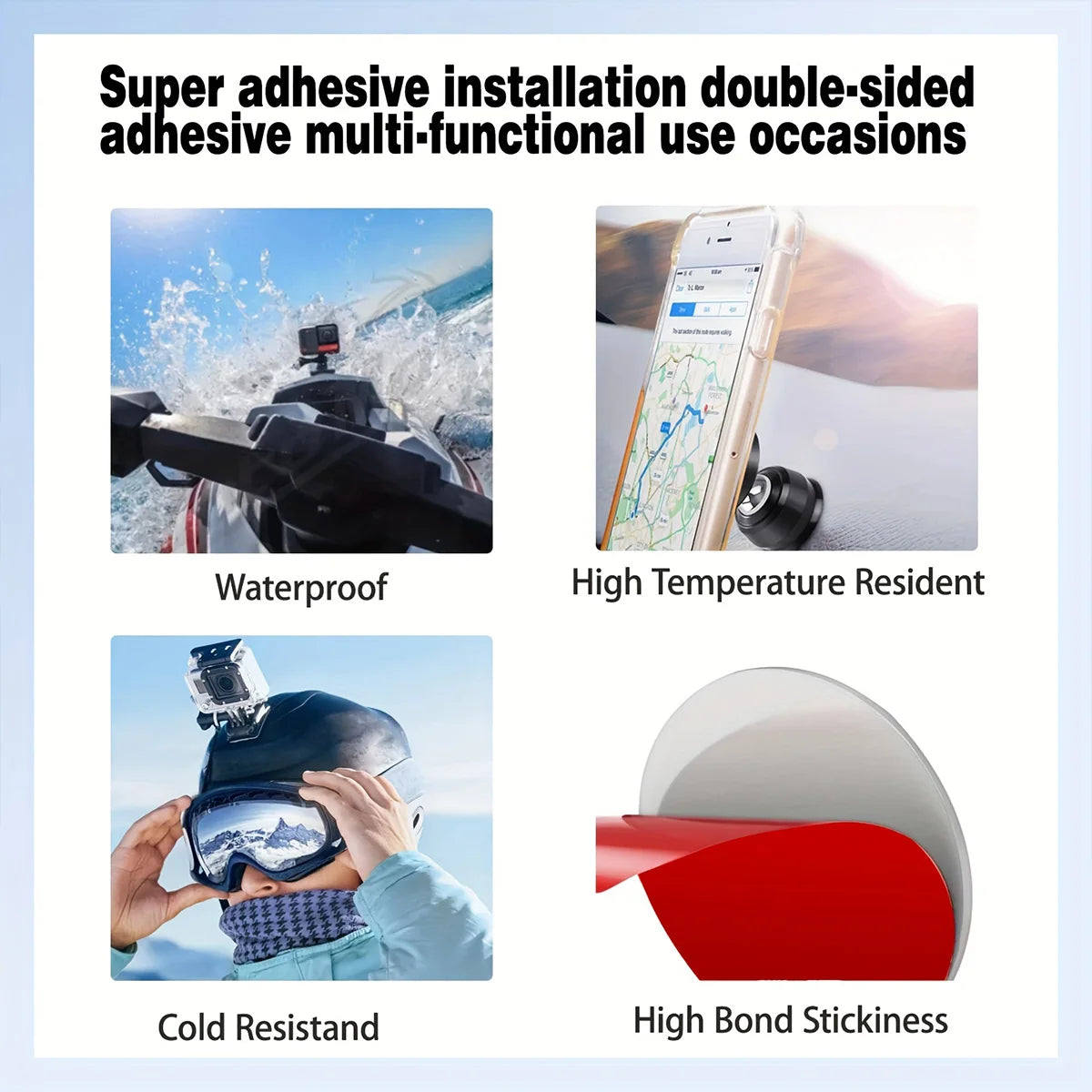 Acrylic Double Sided Tape Pads Waterproof No Trace Super Strong Self Adhesive Stickers for Car Home Qme