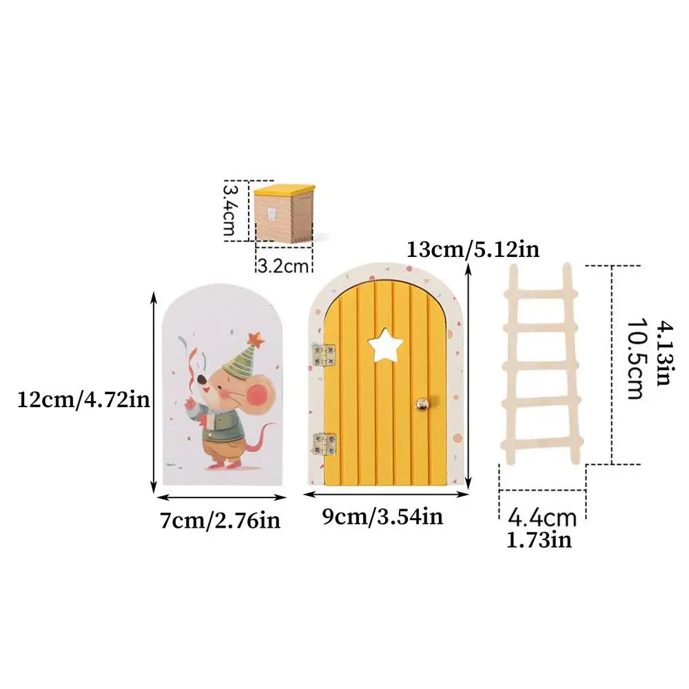 Wooden Fairy Door Tiny Holiday Party Supplies Thanksgiving Birthday Qme Yellow China Mainland