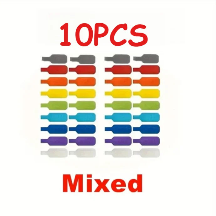 Colored Label Cable-Ties Durable Wiring Accessory Wire Sorting Marking Tool for Indoor Home Circuit Arrangement Qme 10Pcs 4.5x2CM