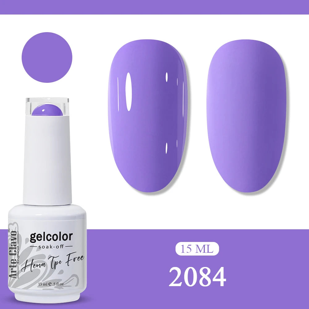Arte Clavo Neon Rainbow Colors Gel Nail Polish Semi Permanent Art UV