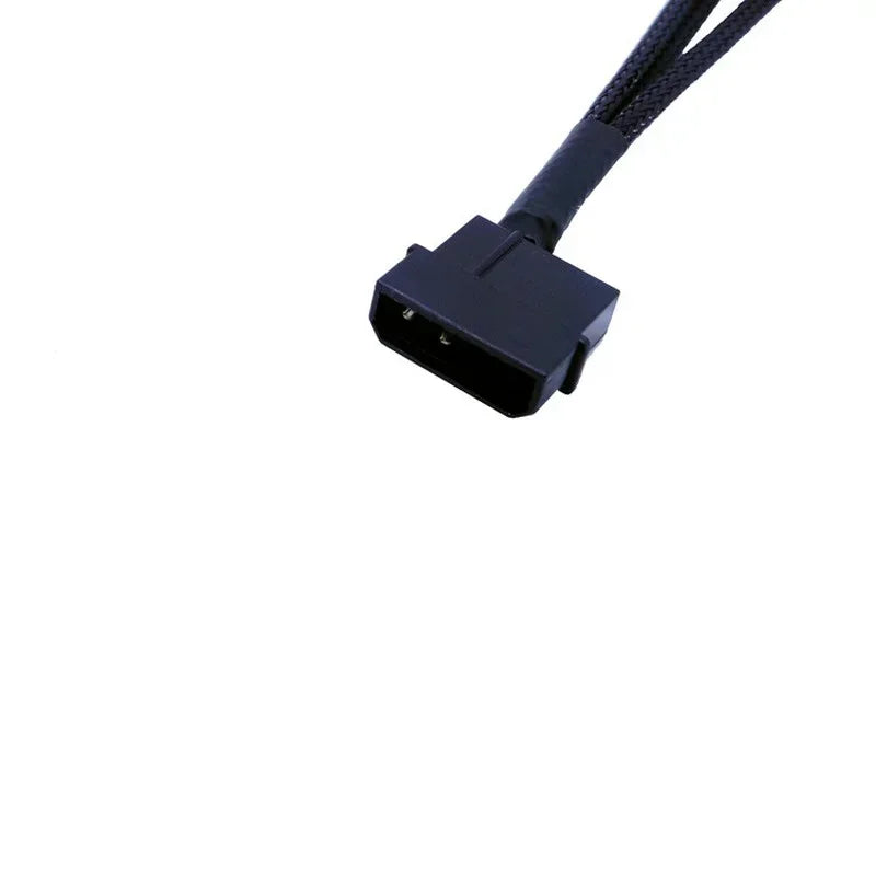 5pcs Splitter Black Sleeved 26.5cm Length Extension Cable Connector High Quality 4 Pin PWM Fan Cable 1 To 3 Ways Qme