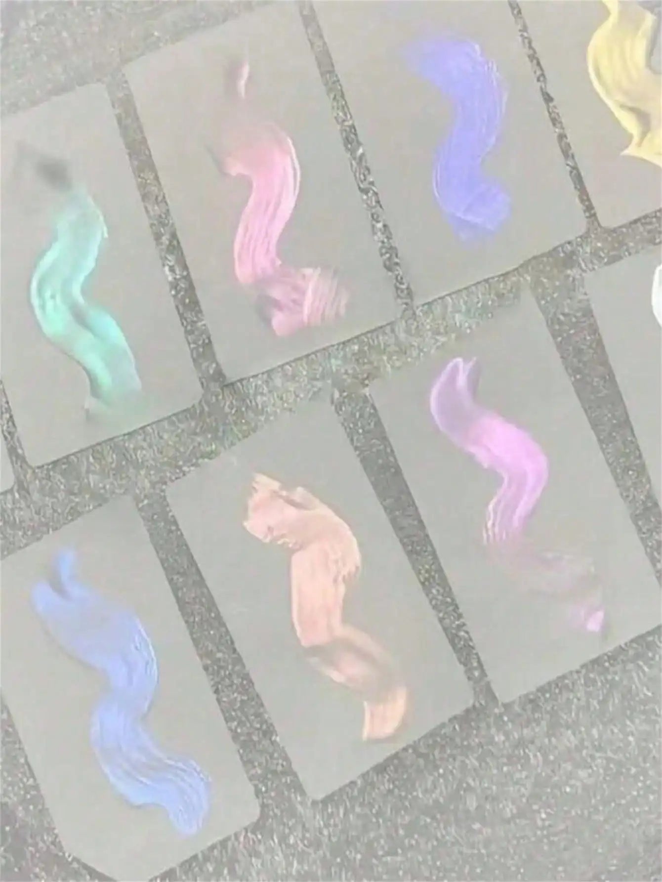 9-Colors Mermaid Chrome Nail Powder Aurora Art Dusts Round Unscented Qme