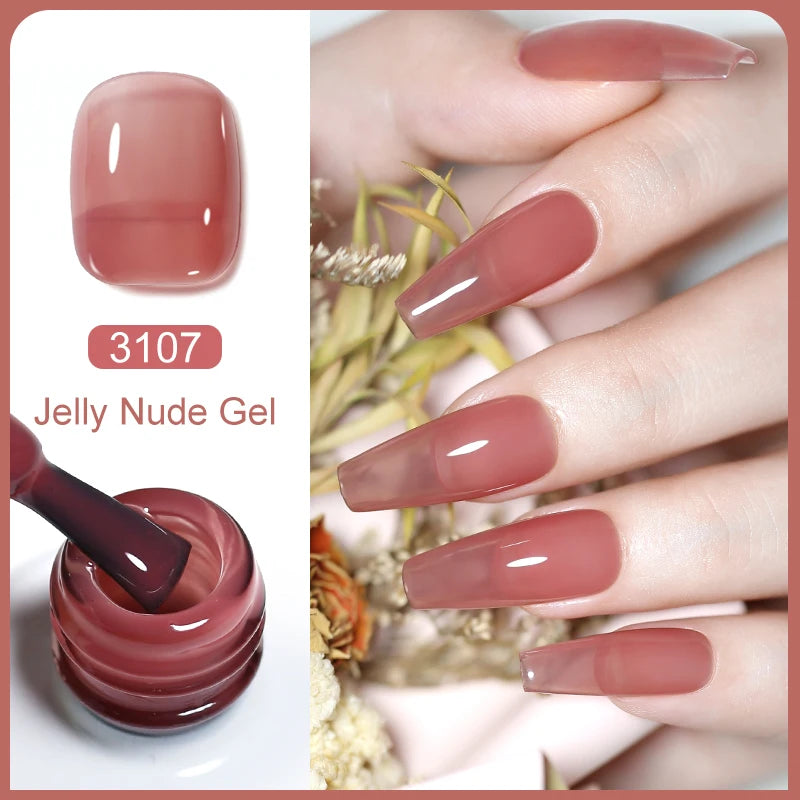 Arte Clavo Transparent Nude Pink Jelly Gel Nail Polish Semi Permanent
