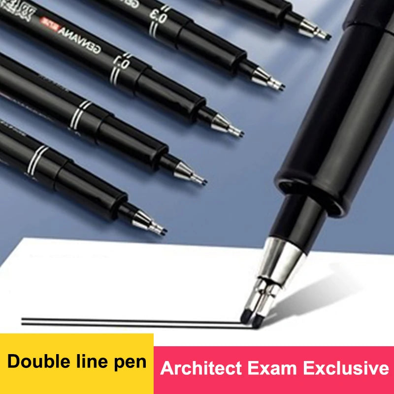 Double-line Gel Pen Essential Architectural Design Exams Note-taking Qme