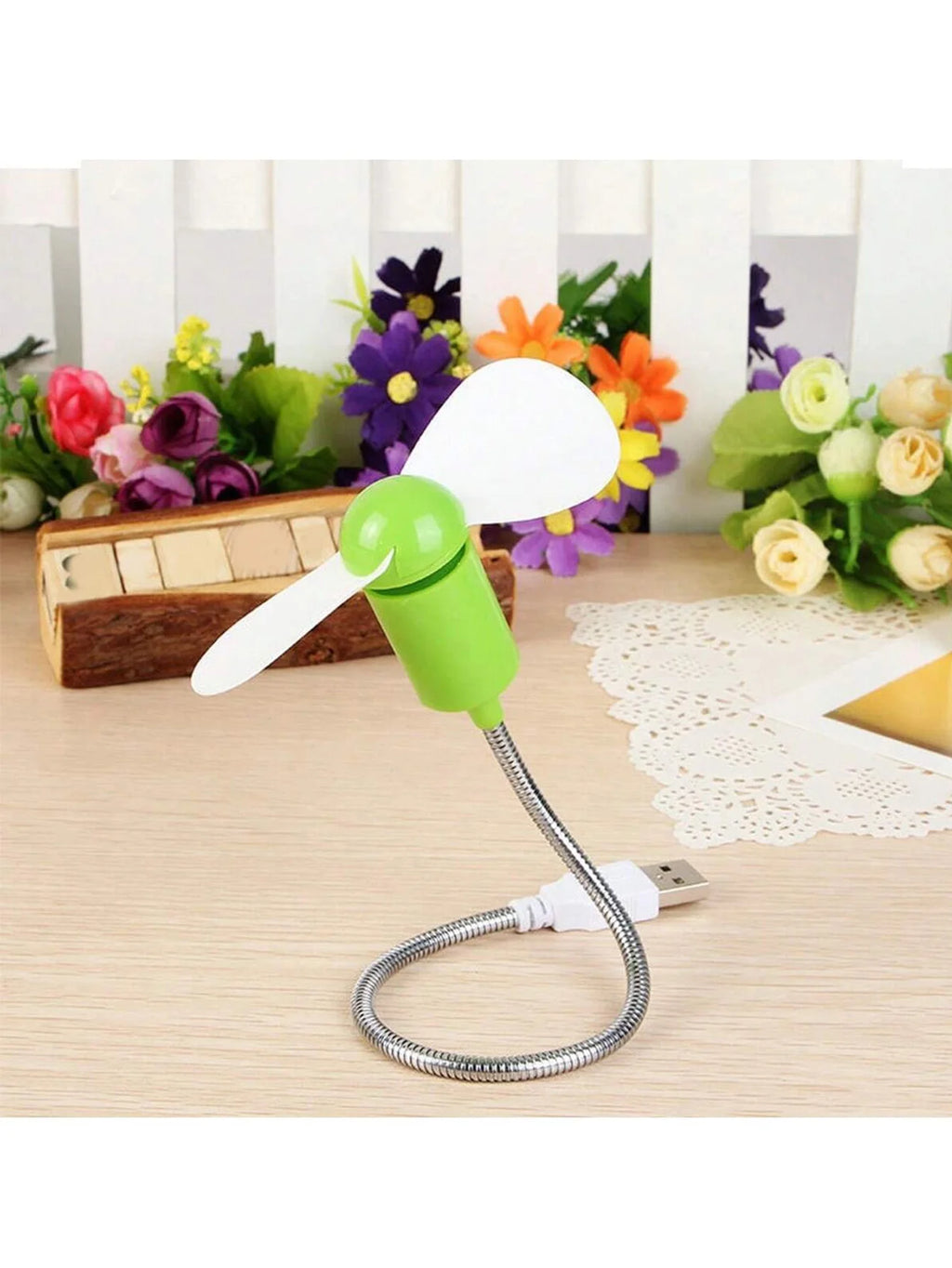 Portable Flexible Silent High-wind USB Mini Fan Notebook Power Bank Qme