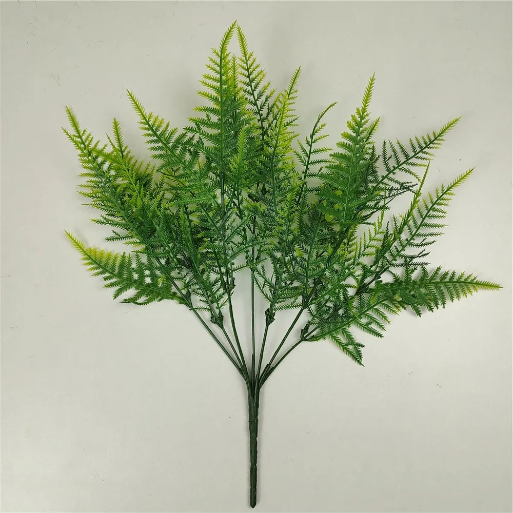 7 Branches Artificial Asparagus Fern Grass Plant Flower Home Floral Qme ... ...