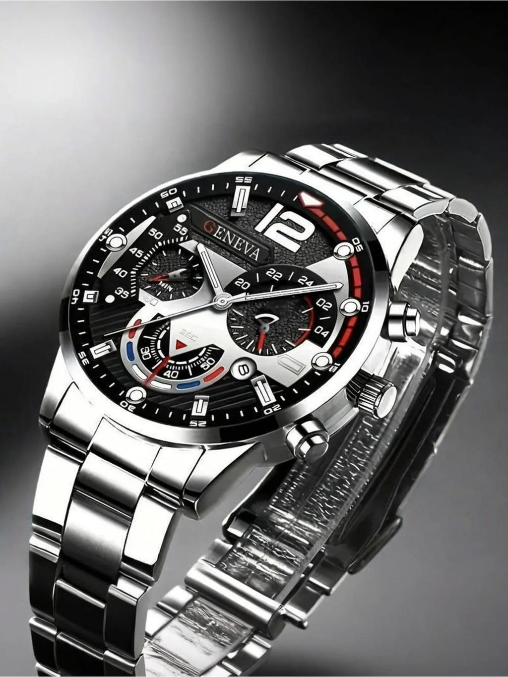 4-piece watch set, men's exquisite versatile watch, fashionable quartz watch, simple temperament watch set Qme