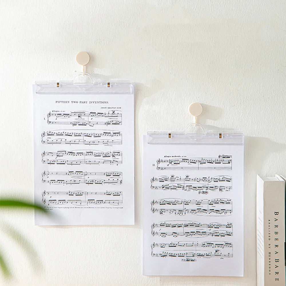 Transparent Clip Stationery Folder Paper Folder Blackboard Book Clip A4 White Board Magnetic Clip Qme