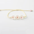 b22 Glass Ball Dried Cherry Blossoms Hand-made Dried Flower Charm Bracelets Multiple options Gifts Natural Flower Weave Jewelry Qme light pink