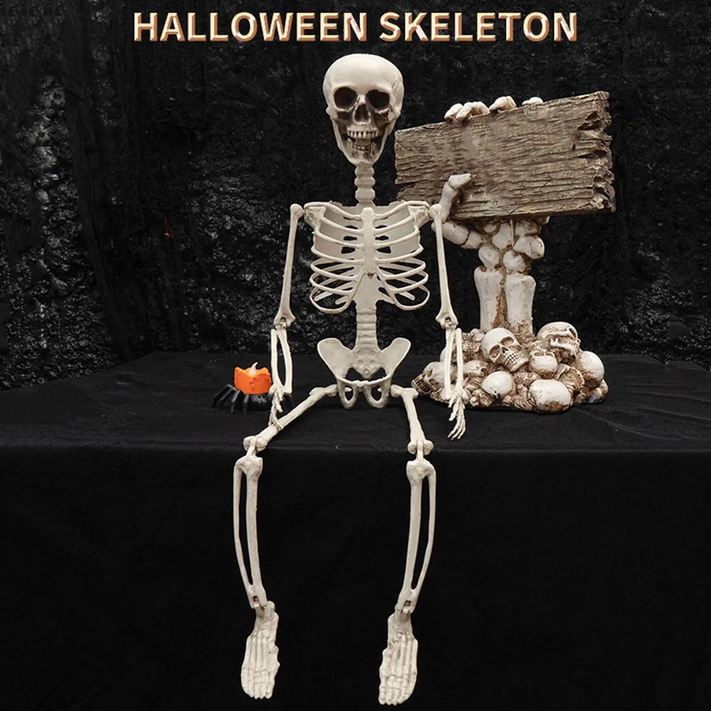 Skeletons Halloween 2ft Outdoor Human Bone Decorations Skull Props Qme