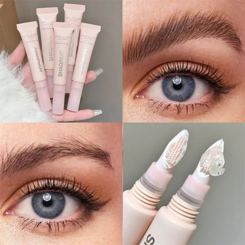 Eyebrow Gel Transparent Brows Wax Waterproof Long-lasting With 3d Brush Brow Styling Soap For Eyebrows Women's Cosmetics Qme
