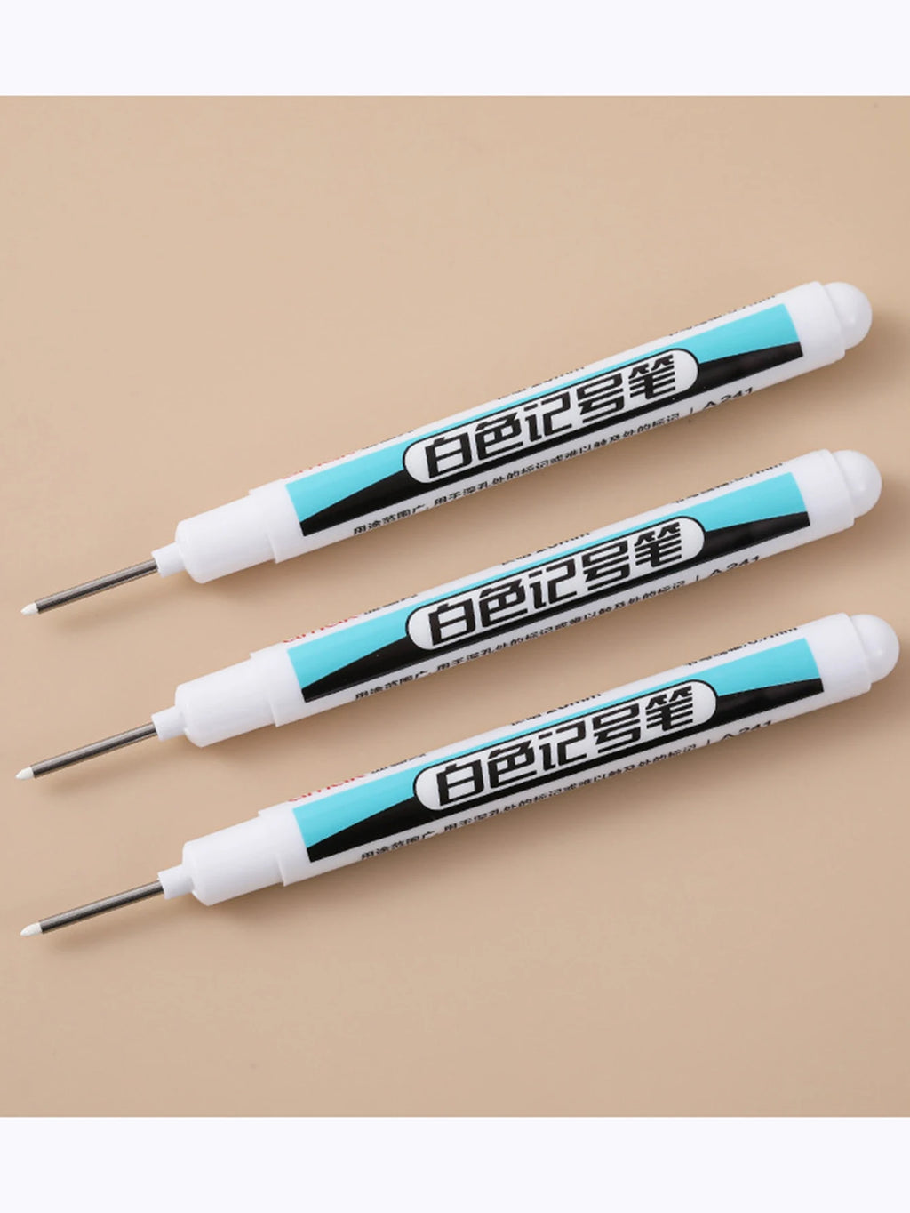 0.7/1.0/2.5mm White Paint Marker Pen Deep Hole Markers Pen Set Waterproof Permanent Oily Pens for Rock Wood Glass Tiles Qme