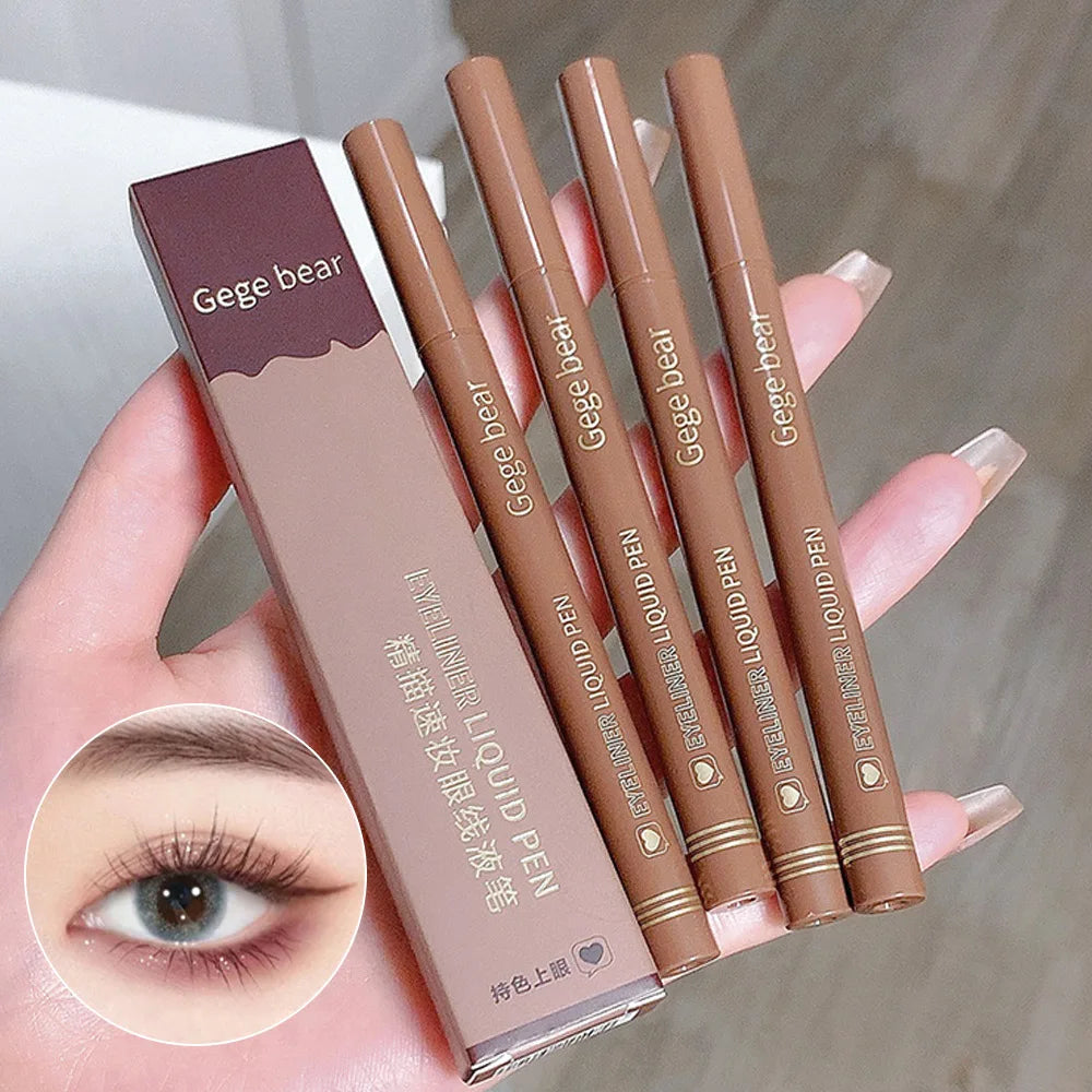 Gege Bear Liquid Eyeliner Pen Waterproof, Smudge-proof, Fast and Precise Makeup, Quick and Smooth Drying Qme