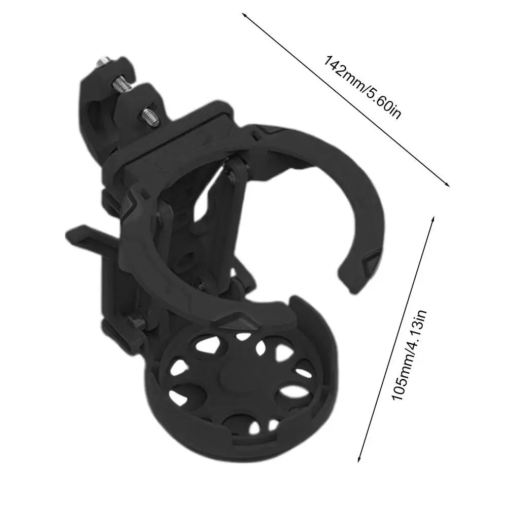 Bike Cup Holder Foldable Bicycle Drink Mount Motorcycle Water Bottle Holder for Men Women Bikers Cyclists Riders Motorcyclists Qme Black