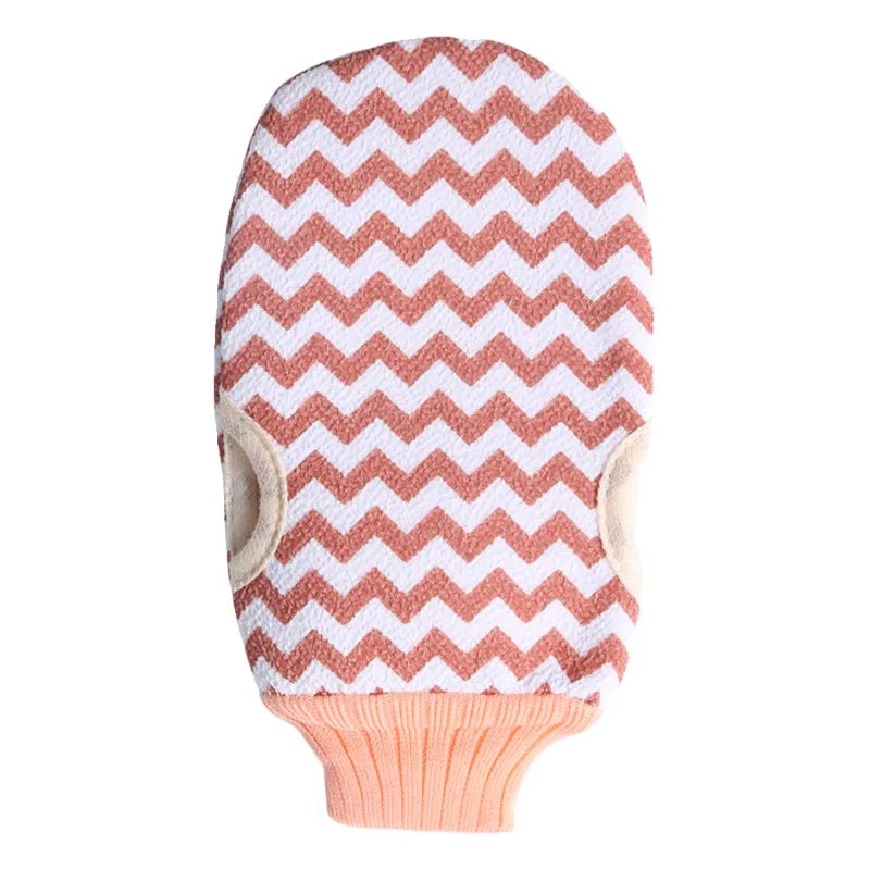 Double Sided Exfoliating Bath Gloves Thickened Powerful Mud Dead Skin Qme Red